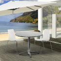 Outdoor-Set 2 Stühle modernes Design runder Tisch 70 cm Stahl Remos