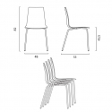 Garten-Set mit 2 modernen Stühlen und rundem Tisch 70cm aus Stahl Remos 