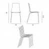 Garten-Set mit 2 modernen Stühlen und rundem Tisch 70cm aus Stahl Remos 