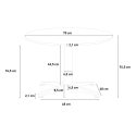 Garten-Set mit 2 modernen Stühlen und rundem Tisch 70cm aus Stahl Remos 
