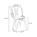set 2 stühle industriellen stil quadratischen stahltisch 70x70cm caelum Preis