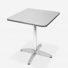 set 2 stühle Lix industriellen stil quadratischen stahltisch 70x70cm caelum Angebot