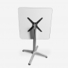 set 2 stühle Lix industriellen stil quadratischen stahltisch 70x70cm caelum Rabatte