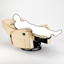 Relax Schaukelsessel Sissi mit Fußstütze und 360-Drehung, Kunstleder Modell