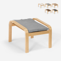Hocker Pouf Sessel Sofa Wohnzimmer Holz skandinavisches Design Sylt