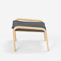 Hocker Nordisches Design Pouf Fußhocker aus Stoff mit Holzbeinen Sylt Preis