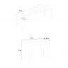 Ausziehbarer Konsolentisch 90x42-302 cm Esstisch weißes Holz Isotta Katalog