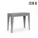 Ausziehbarer Konsolentisch 90x42-302cm Esszimmertisch grau Isotta Concrete Verkauf