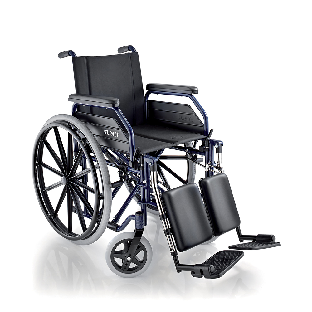Surace 500 Großer selbstfahrender Rollstuhl mit faltbarer Beinstütze für Behinderte