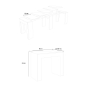 Ausziehbarer Konsolentisch 90x42-302cm weiß Holz Esszimmertisch Mia Katalog