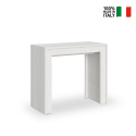 Ausziehbarer Tisch 90x42-302 cm Weiß Esstisch Holz Mia