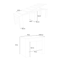 Ausziehbarer Konsolentisch 78x47-299cm Esstisch Weißholz Allin Auswahl