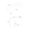 Verlängerbarer Konsolentisch 90x42-302cm Esstisch Küche weiß Emy Katalog