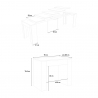 Verlängerbarer Konsolentisch 90x42-302cm Esstisch Küche weiß Emy Katalog