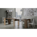 Ausziehbarer Konsolentisch Esszimmer 90x48-296cm Holz Venus Noix Rabatte