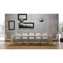 Ausziehbarer Konsolentisch 90x42-302 cm Esstisch weißes Holz Isotta Rabatte