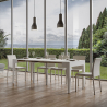 Ausziehbarer Konsolentisch 90x42-302 cm Esstisch weißes Holz Isotta Aktion
