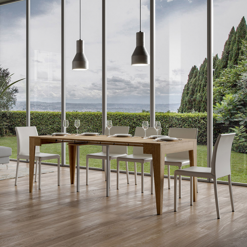 Ausziehbarer Konsolentisch 90x42-302cm Esszimmer Holz Isotta Oak Aktion Ausziehbarer Konsolentisch 90x42-302cm Esszimmer Holz Isotta Oak Aktion