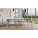 Ausziehbarer Konsolentisch 90x42-302 cm Esstisch grau Isotta Concrete Rabatte