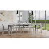 Ausziehbarer Konsolentisch 90x42-302 cm Esstisch grau Isotta Concrete Rabatte