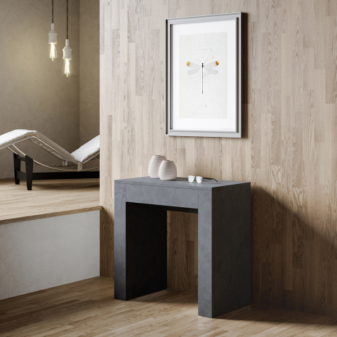 Ausziehbarer Konsolentisch Esszimmer 78x47-299cm Anthrazit Allin Report Aktion