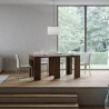Konsolentisch ausziehbar 78x47-299cm Holz Esszimmer Allin Noix Rabatte