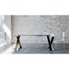 Ausziehbarer Konsolentisch, modernes Design, weiß, 90x40-300cm, Esstisch Diago Sales