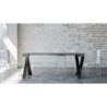 Ausziehbarer Design-Konsolentisch 90x40-300cm, moderner Esstisch Diago Concrete Sales
