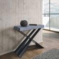 Ausziehbarer Design-Konsolentisch 90x40-300cm, moderner Esstisch Diago Concrete Aktion