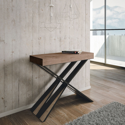 Ausziehbarer Design-Konsolentisch 90x40-300cm Esstisch Diago Oak Aktion