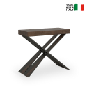 Ausziehbarer Tisch 90x40-300 cm modernes Design Holz Diago Noix