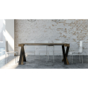 Ausziehbarer Konsolentisch 90x40-300cm Holz moderner Design Diago Noix Sales