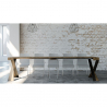 Ausziehbarer Konsolentisch 90x40-300cm Holz moderner Design Diago Noix Rabatte
