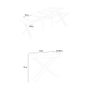 Ausziehbarer Konsolentisch 90x40-300cm Holz moderner Design Diago Noix Katalog
