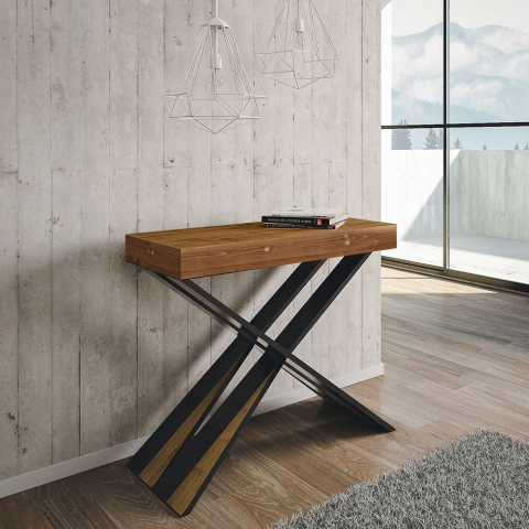 Ausziehbarer Konsolentisch 90x40-300cm Holz moderner Design Diago Fir Aktion