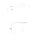 Ausziehbarer Konsolentisch 90x48-308cm klassisches Design Tisch weiß Holland Katalog