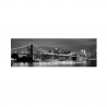 Gemälde Stadtlandschaft auf laminierter Baumwollleinwand 120x40 cm Black NYC Verkauf