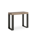 Ausziehbarer Konsolentisch im modernen Design 90x40-300cm Holz Metall Tecno Oak Verkauf