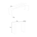 Ausziehbarer Konsolentisch im modernen Design 90x40-300cm Holz Metall Tecno Oak Katalog