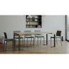 Ausziehbarer Konsolentisch im modernen Design 90x40-300cm Holz Metall Tecno Oak Sales