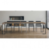 Ausziehbarer Konsolentisch im modernen Design 90x40-300cm Holz Metall Tecno Oak Rabatte