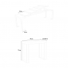 Ausziehbarer Konsolentisch 90x40-300cm Design Holz Metall Tecno Noix Katalog