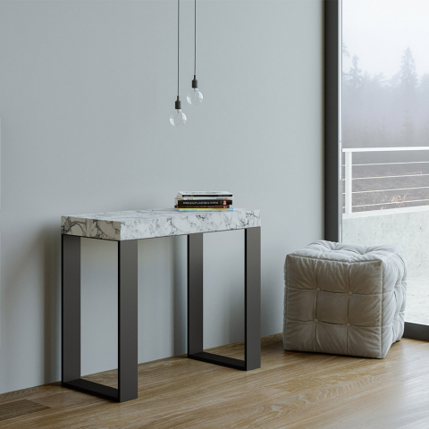 Ausziehbarer Tisch 90x40-300 cm Marmoreffekt modernes Design Tecno Marble