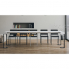 Ausziehbarer Konsolentisch 90x40-300 cm Esstisch Design Weiß Metall Tecno Rabatte
