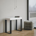Ausziehbarer Konsolentisch 90x40-300 cm Esstisch Design Weiß Metall Tecno Aktion