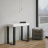 Ausziehbarer Konsolentisch 90x40-300 cm Esstisch Design Weiß Metall Tecno Aktion