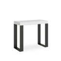 Ausziehbarer Konsolentisch 90x40-300 cm Esstisch Design Weiß Metall Tecno Verkauf