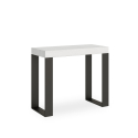 Ausziehbarer Tisch 90x40-300cm Design Weiß Metall Tecno