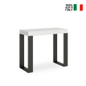 Ausziehbarer Konsolentisch 90x40-300 cm Esstisch Design Weiß Metall Tecno Angebot