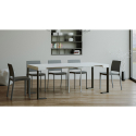 Ausziehbarer Konsolentisch 90x40-300 cm Esstisch Design Weiß Metall Tecno Sales